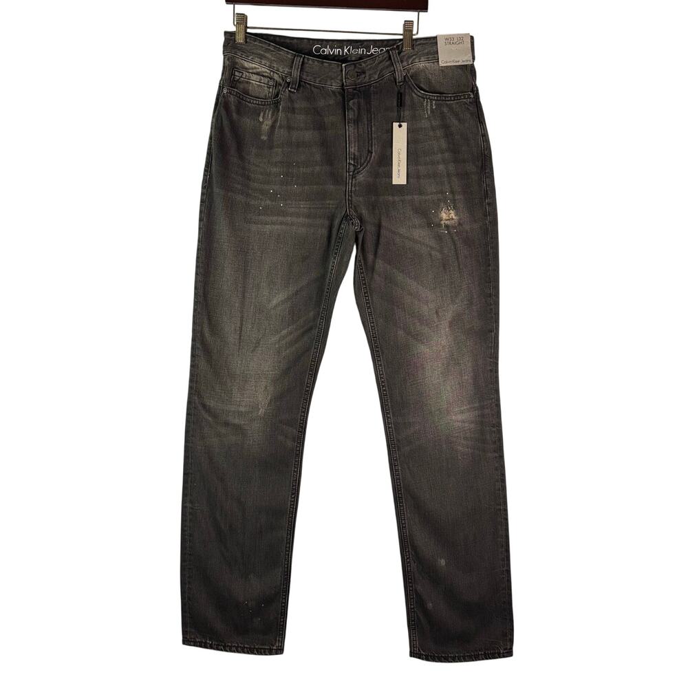 NWT CALVIN KLEIN “StraightFit” Distressed Look Jeans Men’s Size w33 L32